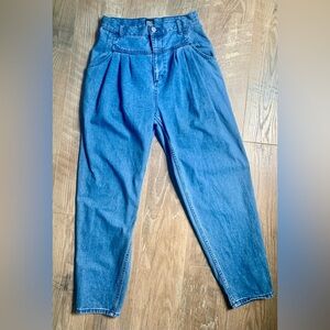 BDG Urban Outfitters Paperbag Jean Womens 26 Blue 100% Cotton Hi-Rise Mom Jeans